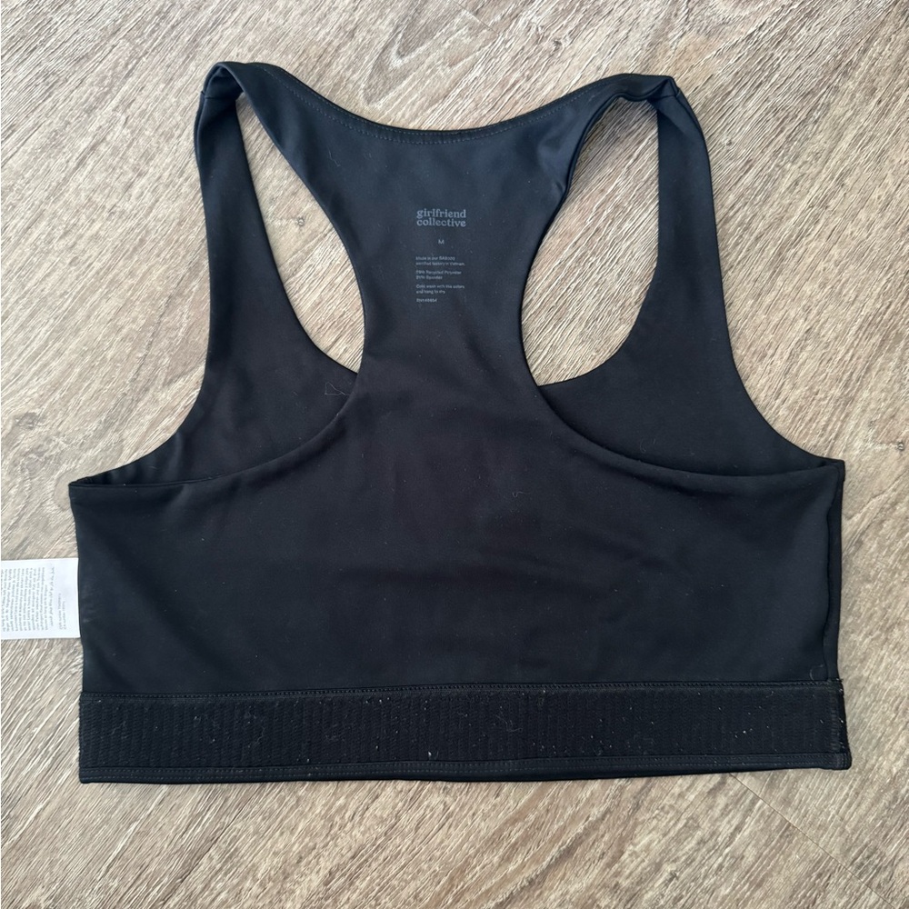 girlfriend collective Black Seamless Racerback Sports Bra - Picture 4 of 4